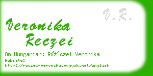 veronika reczei business card